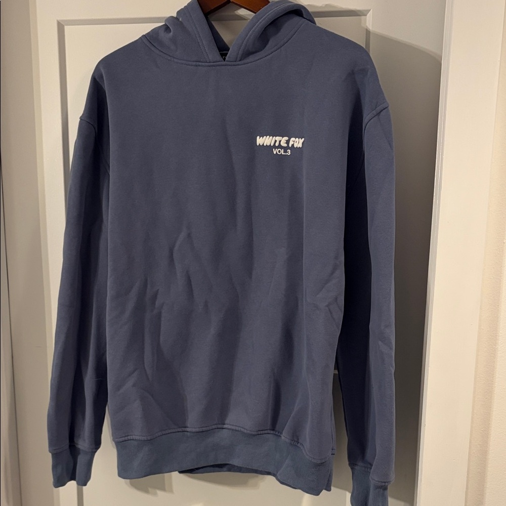 White Fox Blue Hoodie Size L/XL